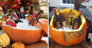 You Can Make A Pumpkin Cooler For All Your Get Togethers This Fall
