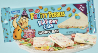 You Can Get A Fruity Pebbles Birthday Cake Candy Bar So Yabba-Dabba-Doo