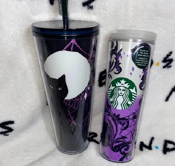 Starbucks Halloween 2022 Glow in the Dark Purple Spooky Tumbler New With Tag