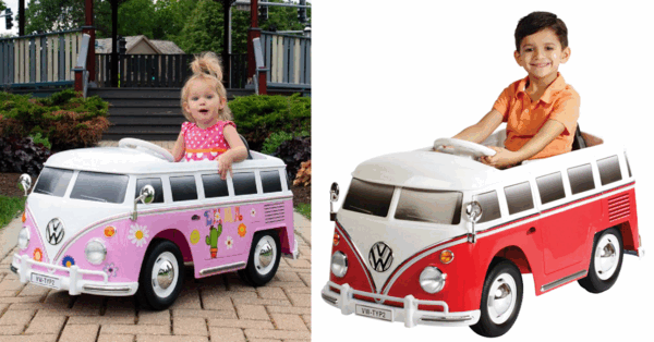 Your Kids Can Drive In Style With This Groovy Volkswagen Ride-On Bus