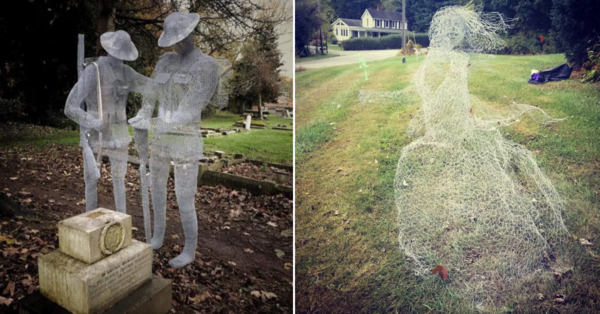 People Are Making Ghosts Out of Chicken Wire For Halloween and They All Look So Real
