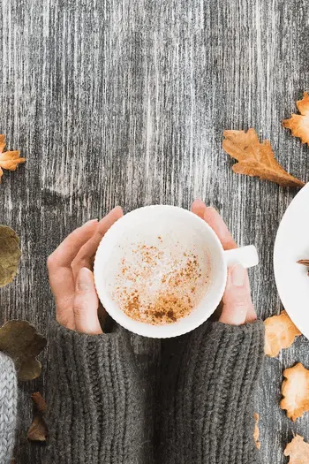 Fall Starbucks Cup Autumn Flowers Lover and Pumpkin Spice Acorns