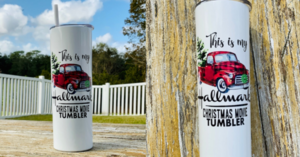 You Can Get A Custom Holiday Tumbler For The Person That Loves Hallmark Christmas Movies