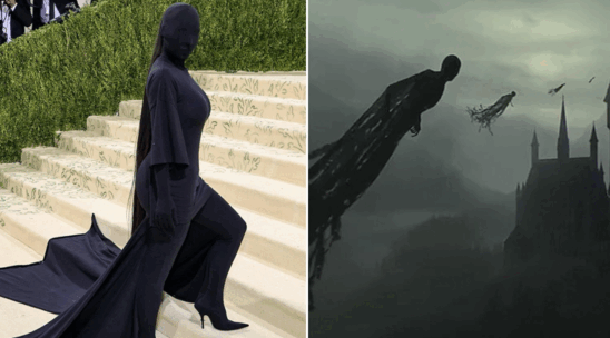 People Are Saying Kim Kardashian’s Outfit Made Her Look Like A Dementor from Harry Potter