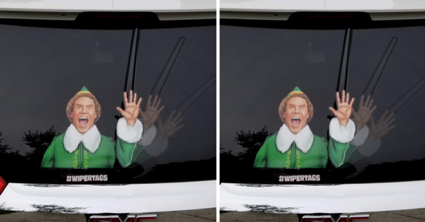 This Buddy The Elf Wiper Decoration Will Wave At Other Drivers To Spread Christmas Cheer