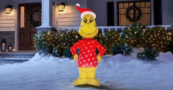 Home Depot Is Selling A 4-Foot Grinch Inflatable So You Can Steal Hearts At Christmas