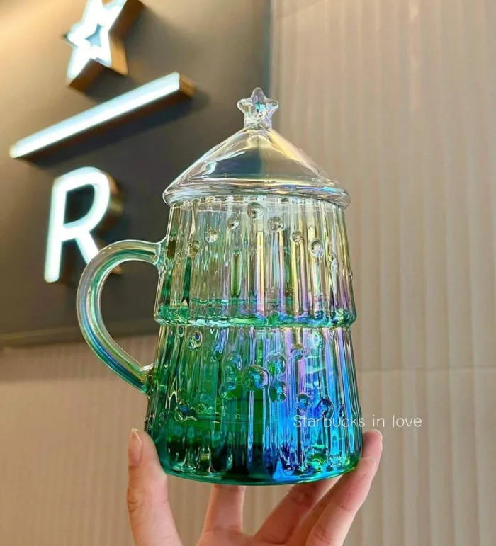 Starbucks 2021 Christmas Holiday Blue/green Iridescent 