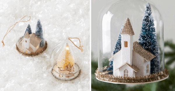 You Can Get Winter Scene Cloche Ornaments For Your Christmas Tree That Are Gorgeous