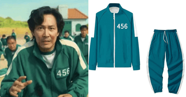 Netflix Squid Game Sweatshirt Green Player Number 456 - PKAWAY