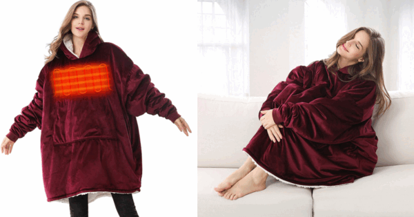 You Can Get A Heated Blanket Hoodie For The Person Who Is Always Cold