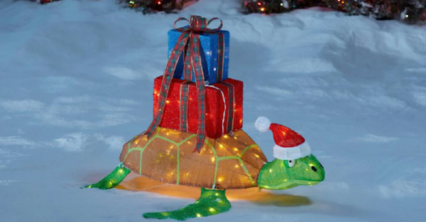 Home Depot Is Selling An Adorable LED Turtle You Can Put In Your Yard For The Holidays