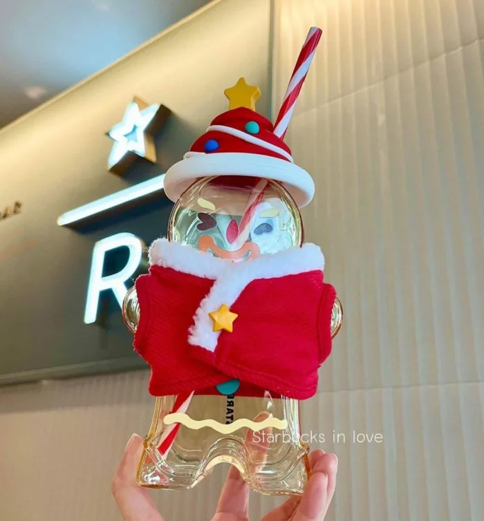 Starbucks Has a Gingerbread Man Shaped Glass Tumbler and It Is So Festive