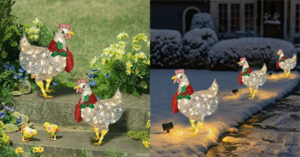 You Can Get Light Up Christmas Chickens To Decorate Your Yard For The Holidays