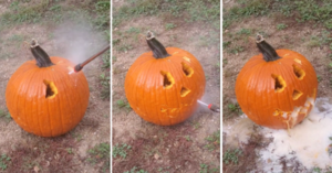 People Are Using Power Washers To Carve Pumpkins This Halloween