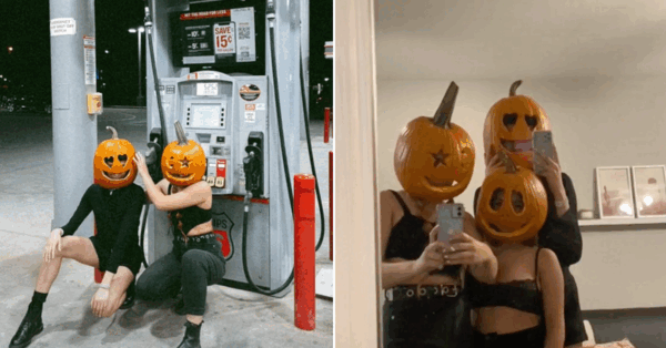 People Are Carving Pumpkins to Fit Over Their Heads For The Ultimate Jack-O’-Lantern Photoshoot