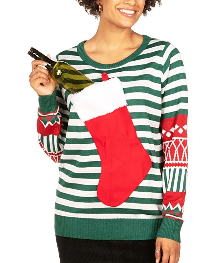 Drink Wine And Watch Christmas Movies Ugly Christmas Sweater