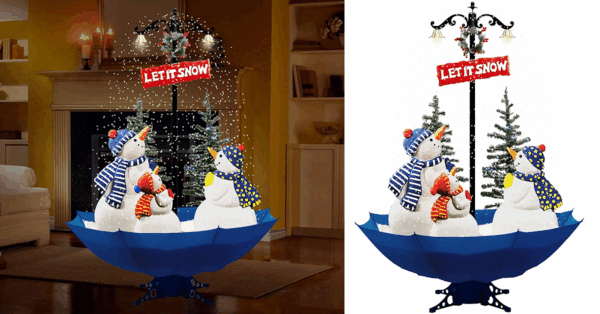 You Can Get An Adorable Musical Snowman Decoration That Actually Snows