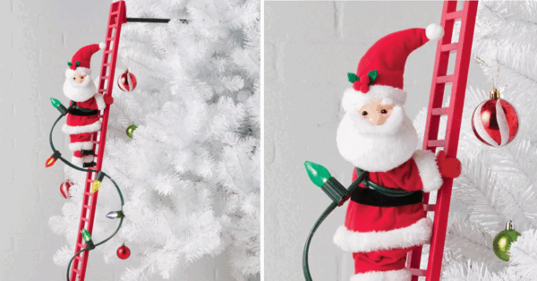 You Can Get A Ladder Climbing Santa Decoration You Can Attach To Your Christmas Tree This Year