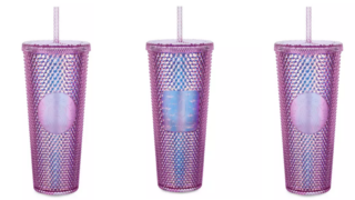 Disney Just Released Their Pink Studded 50th Anniversary Starbucks Tumbler  And It Is Gorgeous