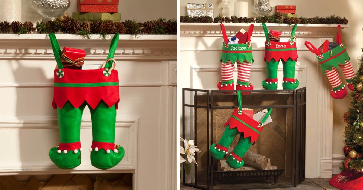 Move Over Holiday Stockings, Elf Pants Are Taking Over The Fireplace Mantel