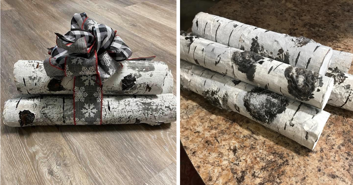 People Are Making Faux Wood Fire Logs Out of Pool Noodles For The Holidays