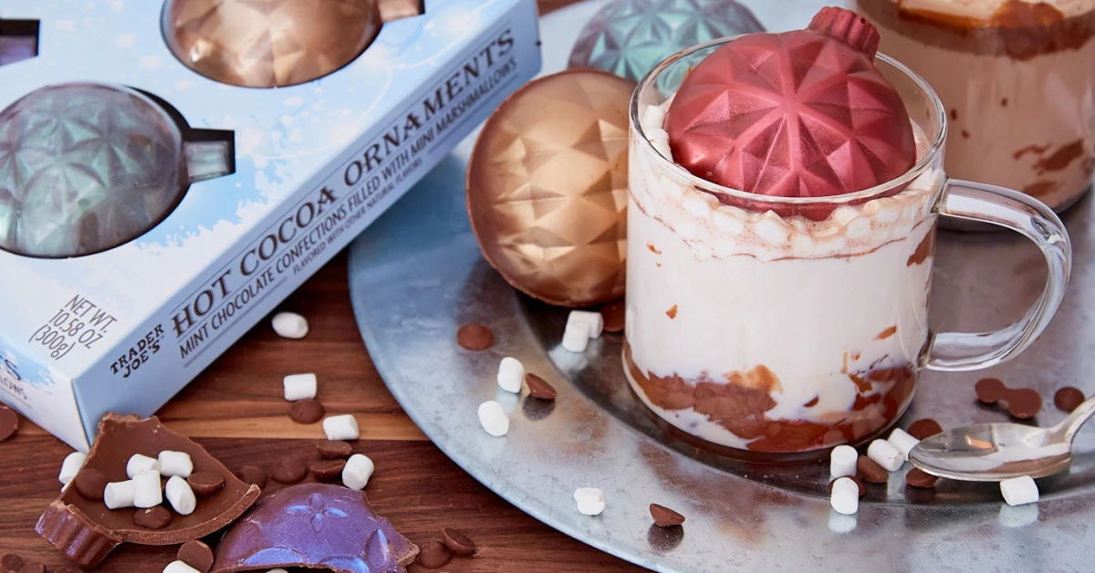 Trader Joe’s Is Selling Hot Cocoa Bomb Ornaments So You Can Make Hot Chocolate For The Holidays
