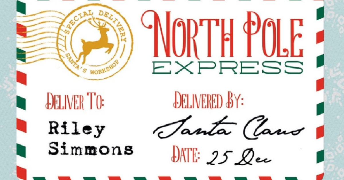These Personalized North Pole Christmas Gift Tags Show Kids Santa Delivered Presents on Christmas Eve