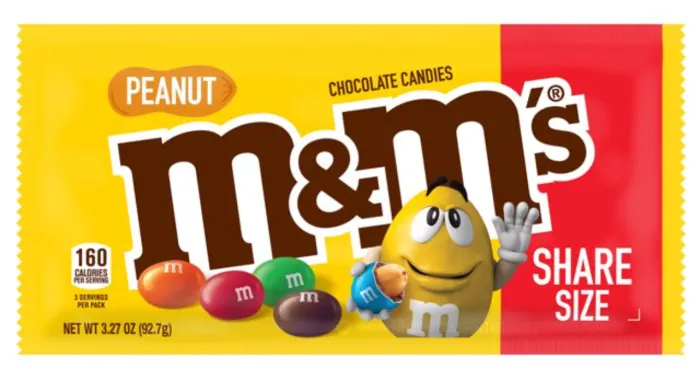 Bulk M&M's Peanut Butter in Sealed Bag 5 pounds in a Bomber® Bag