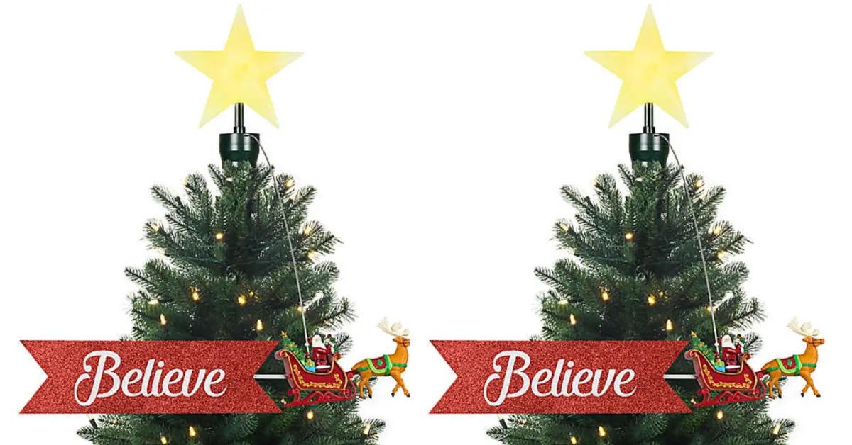 You Can Get An Animated Santa's Sleigh Tree Topper That Circles Your Christmas  Tree