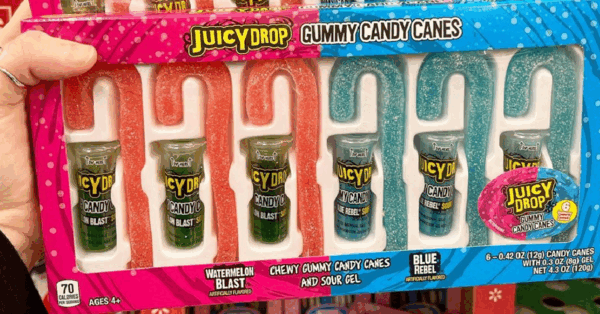 Move Over Peppermint, Juicy Drop Now Has Sour Gummy Candy Canes to Make Your Lips Pucker 