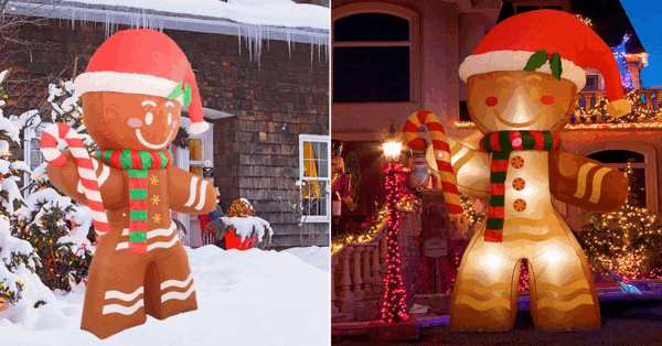 You Can Get an 8 Foot Gingerbread Man Inflatable to Stick in Your Front Yard For The Holiday Season