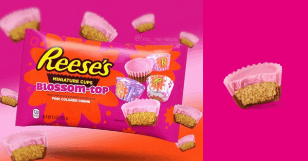 Reese’s Is Releasing Miniature Cups That Are Topped With A Pink Colored Creme