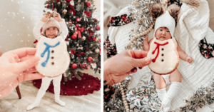 People Are Using Starbucks Snowman Cookies For Their Kids Christmas Pictures And It Is Absolutely Adorable