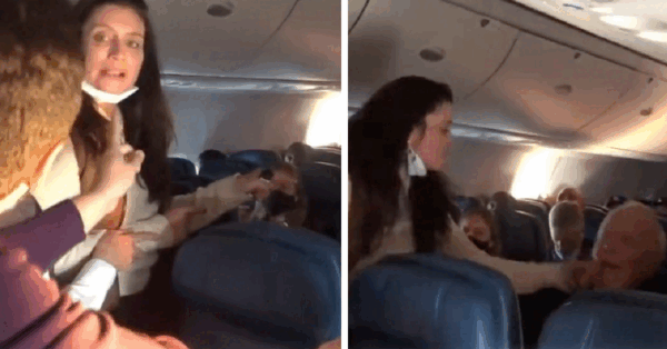 This Video Shows A Woman Punching A Delta Passenger Before Being Removed From The Flight