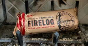 The KFC Firelog Is Back So You Can Get Cozy By A Fire That Smells Like Fried Chicken