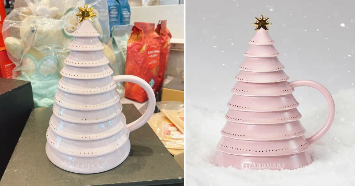 Starbucks 2021 Winter Holiday Pink Ceramic Ornament
