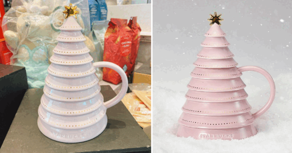Starbucks Has A Pink Christmas Tree Mug That’ll Take Holiday Sipping To The Next Level
