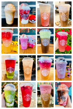 collage of Starbucks Secret Menu Drinks