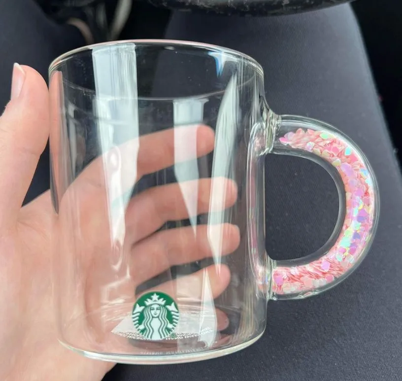 This Starbucks Glass Heart Confetti Mug Is All I Want For