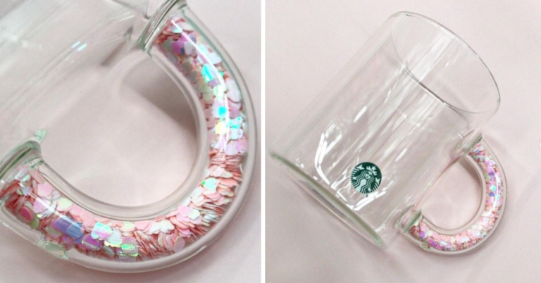 This Starbucks Glass Heart Confetti Mug Is All I Want For Valentine’s Day