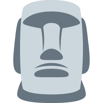 Emmet on X: 23 - Moai Emoji #blorengerhymestober i am sorry for