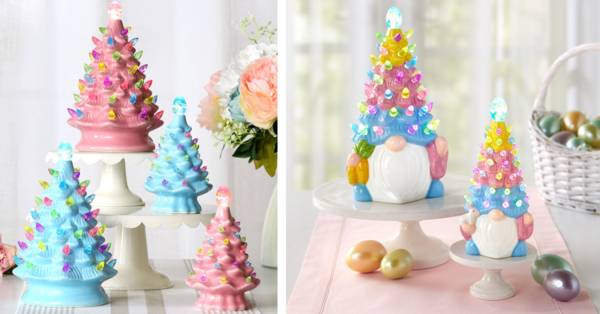 You Can Get Retro Lighted Ceramic Easter Trees And I Call Dibs On The Gnomes