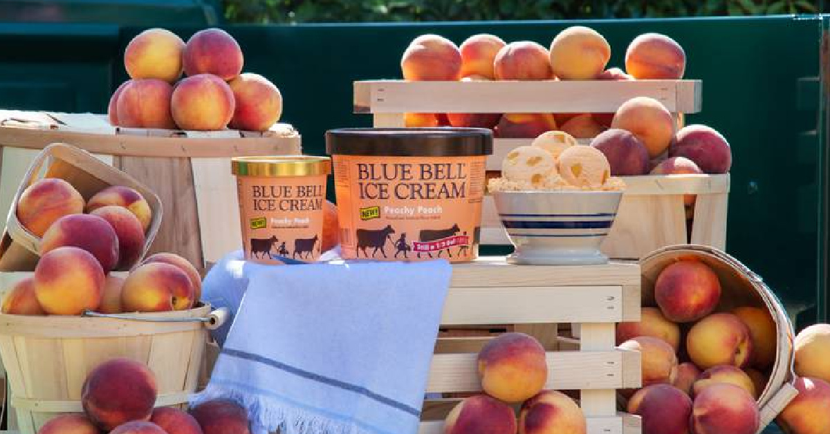 Blue Bell Releases ‘Peachy Peach’ Ice Cream Just in Time for Summer