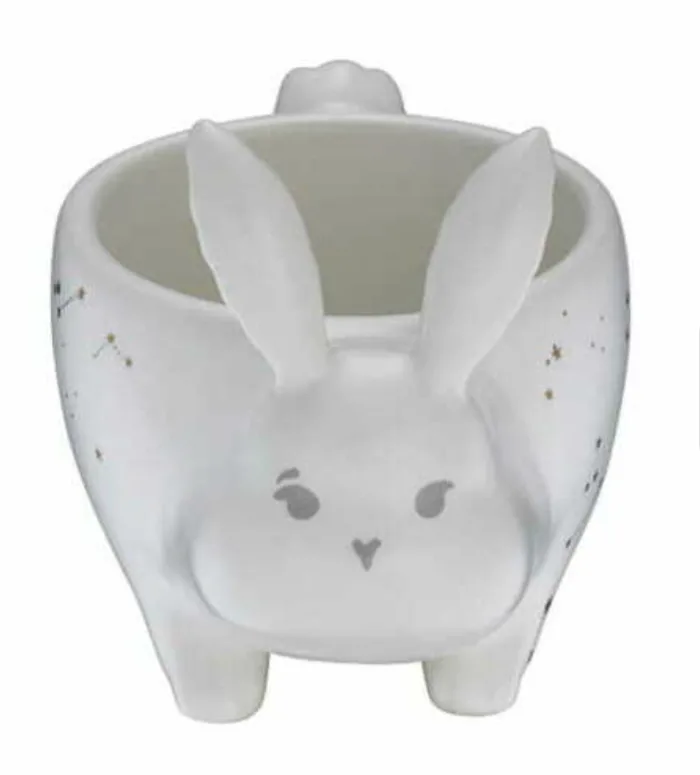 CREATURE CUPS Rabbit Ceramic Cup Blush Pink with Hidden Bunny Inside