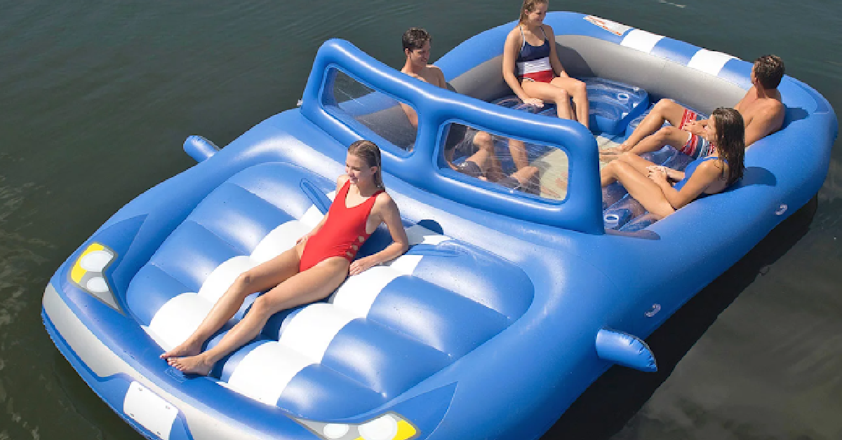 This 20-Foot Convertible Car Float Is The Perfect Way To Spend Your Day On The Water