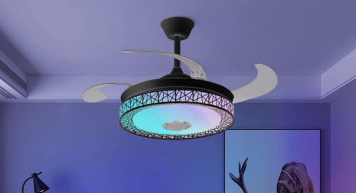 This Invisible Ceiling Fan Lights Up and Even Has A Built-In Bluetooth Speaker