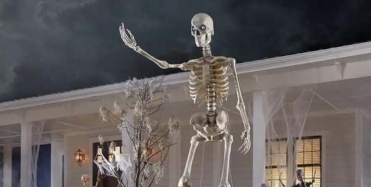 Home Depot’s Viral 12-Foot Skeleton is Back in Stock So You Better Bust Out Your Wallet and Run
