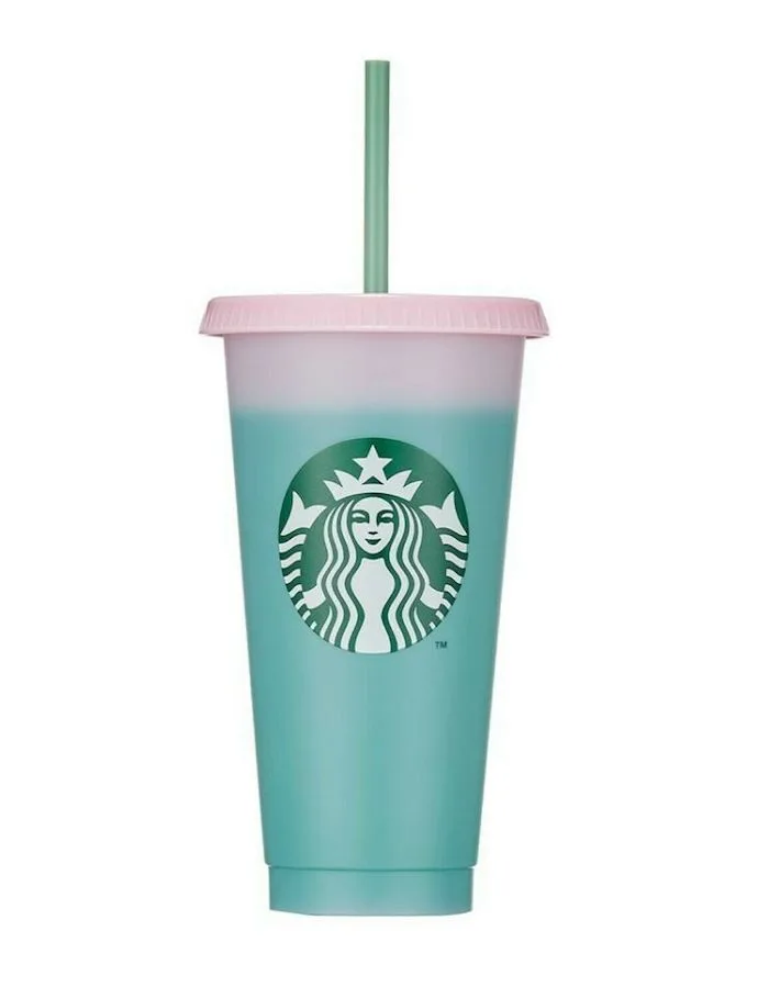 New 12OZ Starbucks Glass Coffee Mug Which Changes Color When Cold