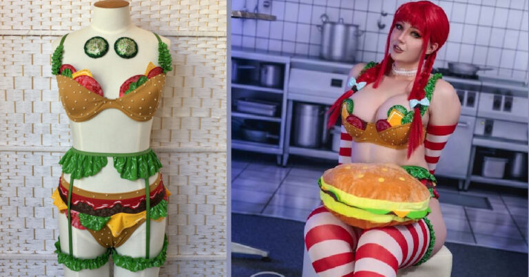 You Can Get A Cheeseburger Lingerie Set Complete With Rhinestone Sesame Seeds
