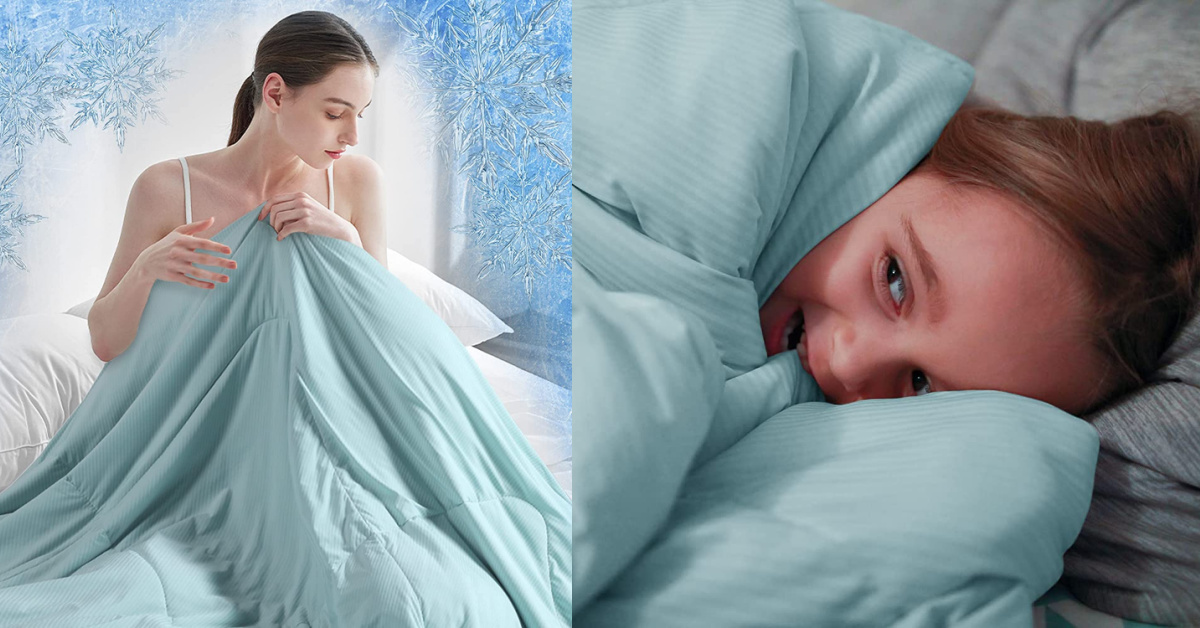 You Can Get A Cooling Comforter That Absorbs Heat to Keep You Cool While You Sleep